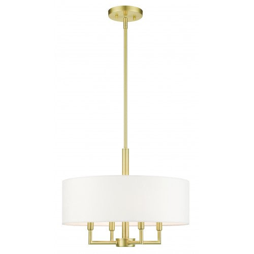 ##Antique Hardware## 4 Light Satin Brass Pendant Chandelier