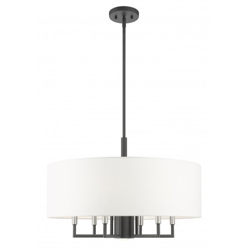 ##Antique Hardware## 7 Light Scandinavian Gray Pendant Chandelier