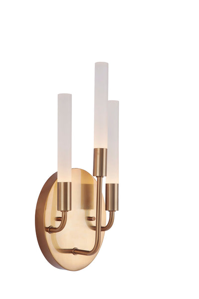 ##Antique Hardware## Valdi 3 Light LED Wall Sconce in Satin Brass