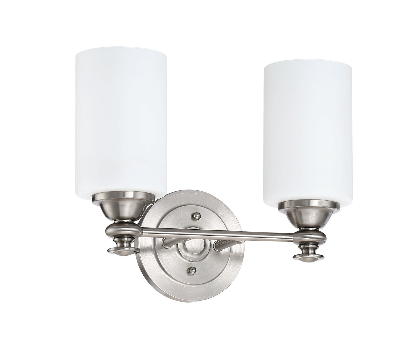 ##Antique Hardware## Dardyn 2 Light Vanity in Brushed Polished Nickel