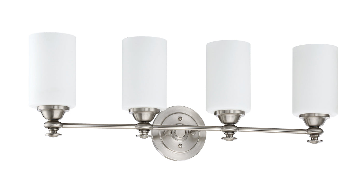 ##Antique Hardware## Dardyn 4 Light Vanity in Brushed Polished Nickel