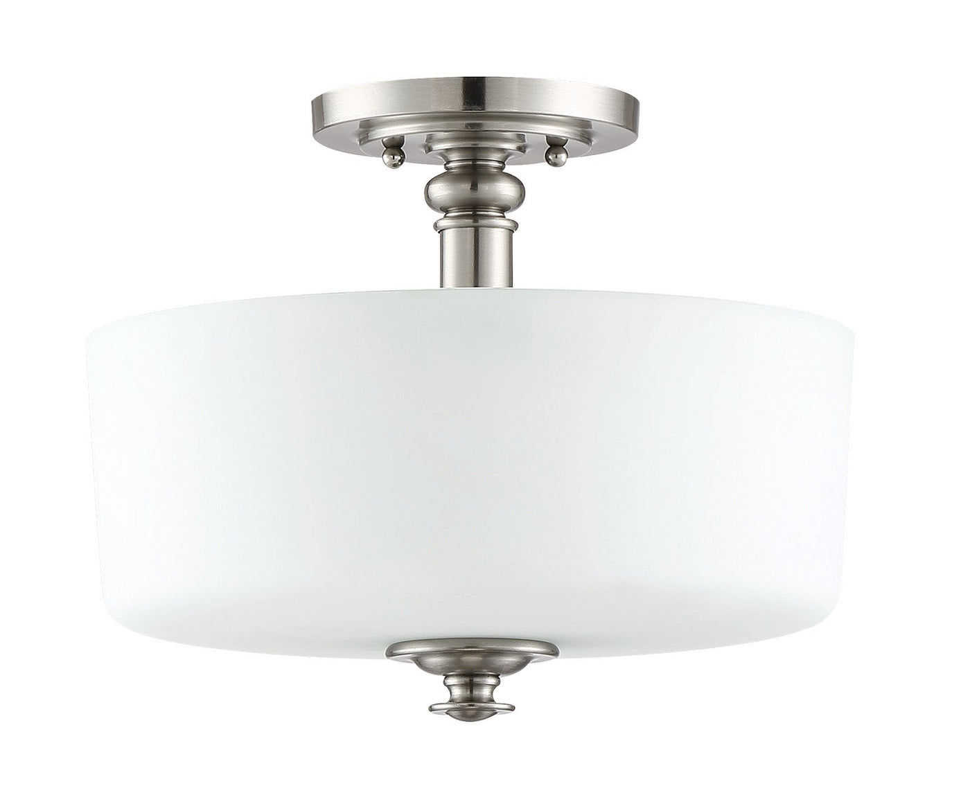 ##Antique Hardware## Dardyn 3 Light Convertible Semi Flush in Brushed Polished Nickel