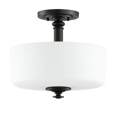 ##Antique Hardware## Dardryn 3 Light Convertible Semi Flush in Espresso