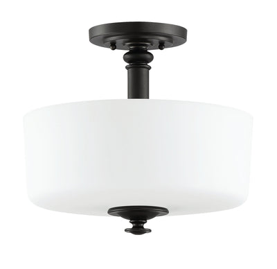 ##Antique Hardware## Dardryn 3 Light Convertible Semi Flush in Espresso