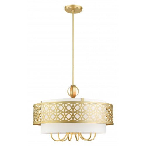 ##Antique Hardware## 7 Light Soft Gold Pendant Chandelier