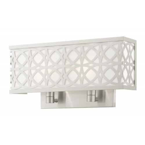 ##Antique Hardware## 2 Light Brushed Nickel ADA Double Sconce