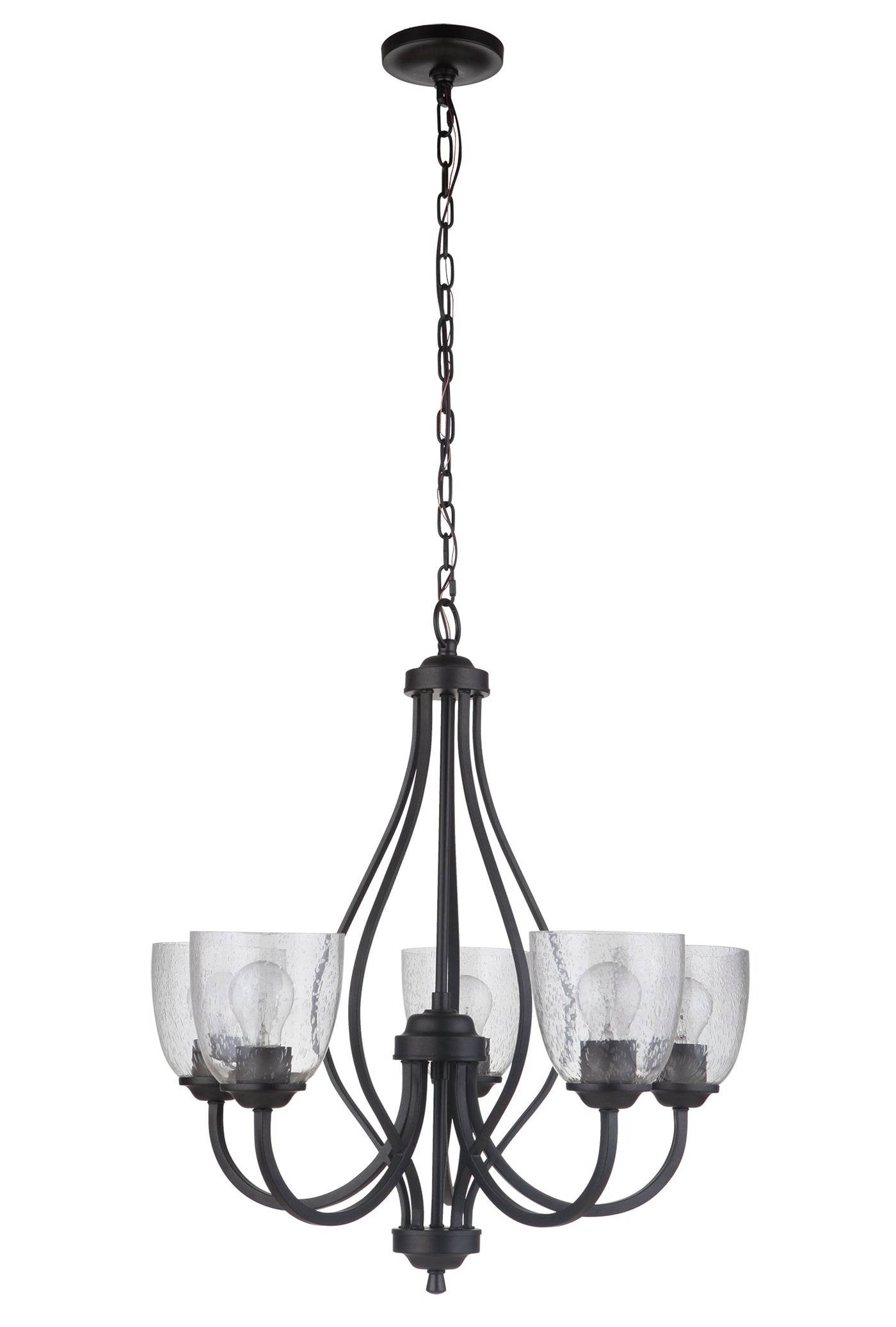 ##Antique Hardware## Serene 5 Light Chandelier in Espresso