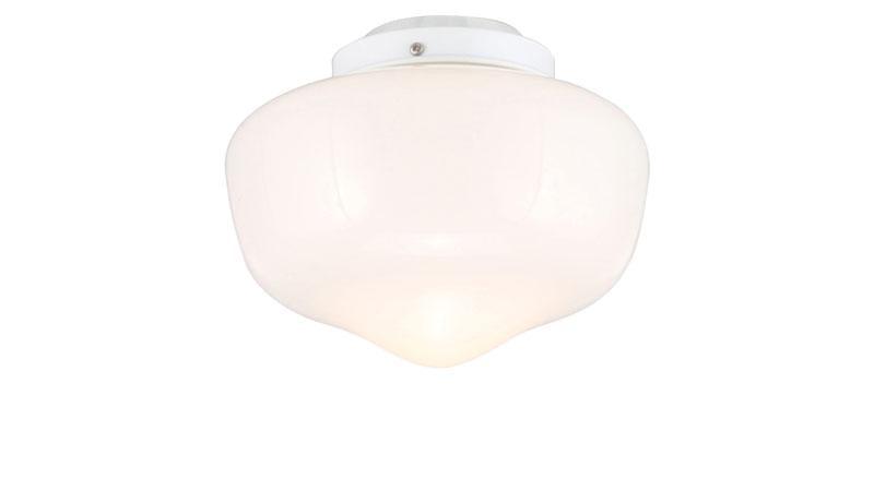 ##Antique Hardware## White Outdoor Schoolhouse Light Kit LED