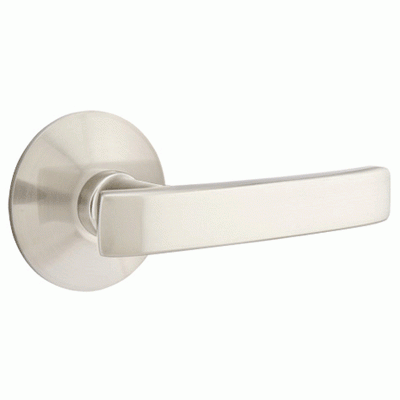 Antique Hardware Emtek Solid Brass Geneva Lever With Modern Rosette (Several Finish Options) EMTEK LEVER DOOR KNOB