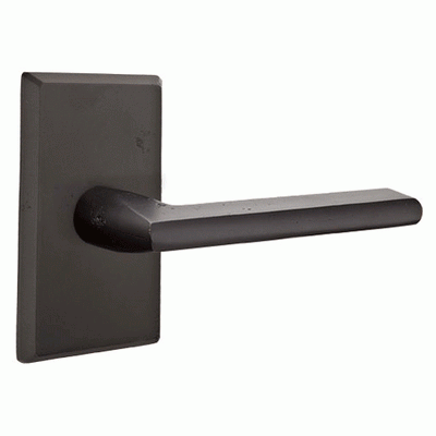 Antique Hardware Emtek Solid Brass Sandcast Lariat Lever With Modern Rectangular Rosette EMTEK LEVER DOOR KNOB