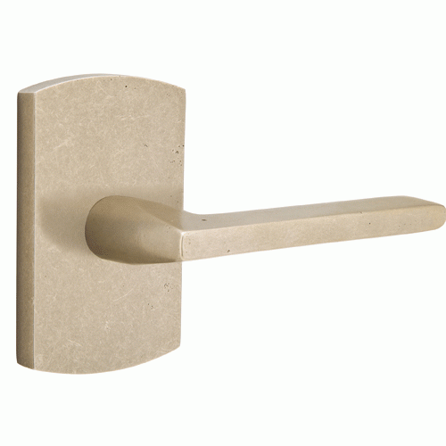 Antique Hardware Emtek Solid Brass Sandcast Lariat Lever With Rounded Rectangular Rosette EMTEK LEVER DOOR KNOB