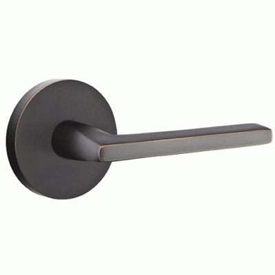 Antique Hardware Emtek Solid Brass Helios Lever With Disk Rosette (Several Finish Options) EMTEK LEVER DOOR KNOB