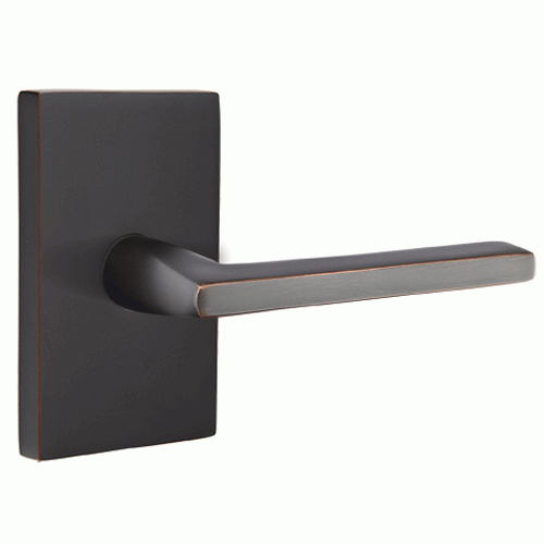 Antique Hardware Emtek Helios Door Lever with Modern Rectangular Rosette (Several Finishes Available) EMTEK LEVER DOOR KNOB