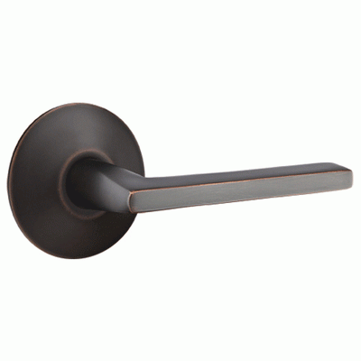 Antique Hardware Emtek Solid Brass Helios Lever With Modern Rosette (Several Finish Options) EMTEK LEVER DOOR KNOB