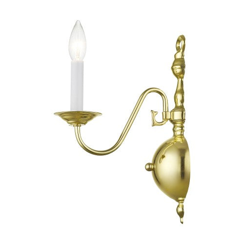##Antique Hardware## 1 Light Polished Brass Wall Sconce