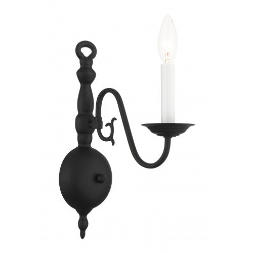 ##Antique Hardware## 1 Light Black Wall Sconce