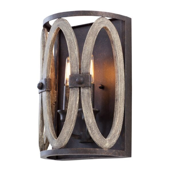 ##Antique Hardware## Belmont 2 Light Wall Sconce