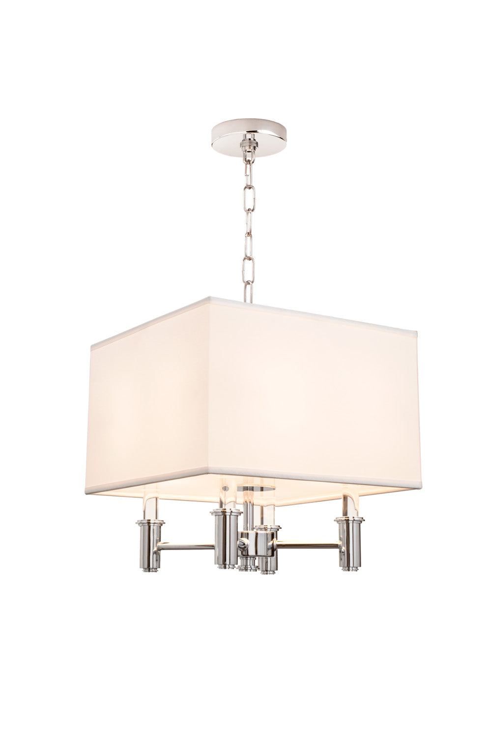 ##Antique Hardware## DuPont 4 Light Square Convertible Pendant - Semi Flush Mount