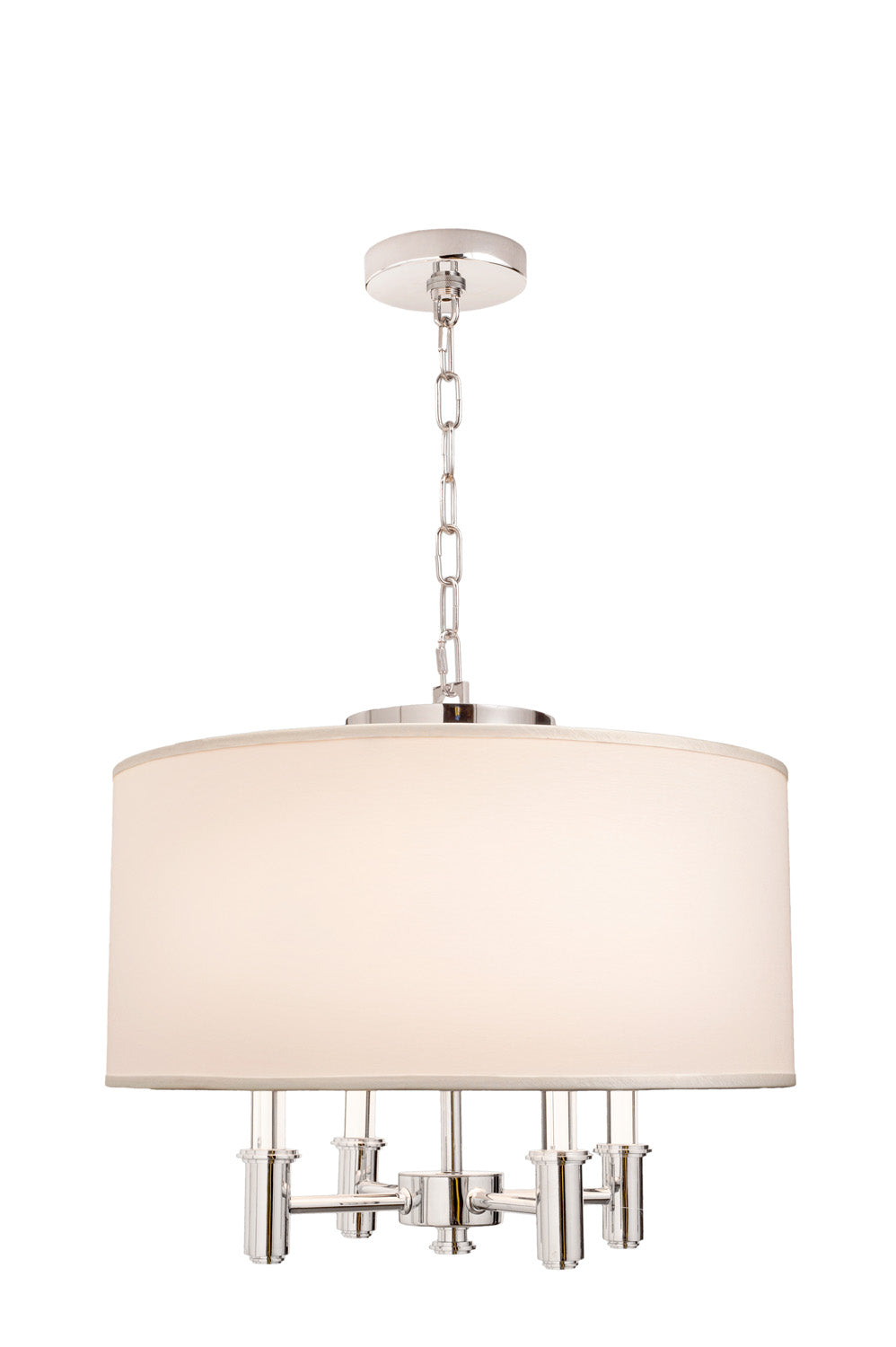 ##Antique Hardware## DuPont 4 Light Round Convertible Pendant - Semi Flush Mount