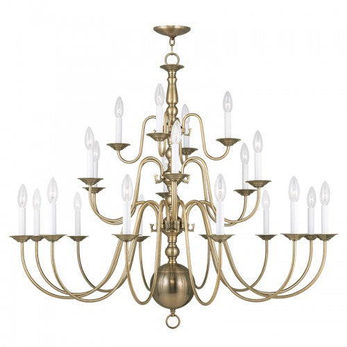 ##Antique Hardware## 22 Light Antique Brass Chandelier