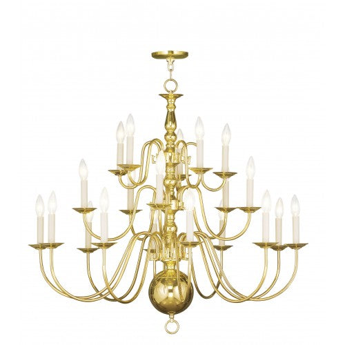 ##Antique Hardware## 20 Light Polished Brass Chandelier