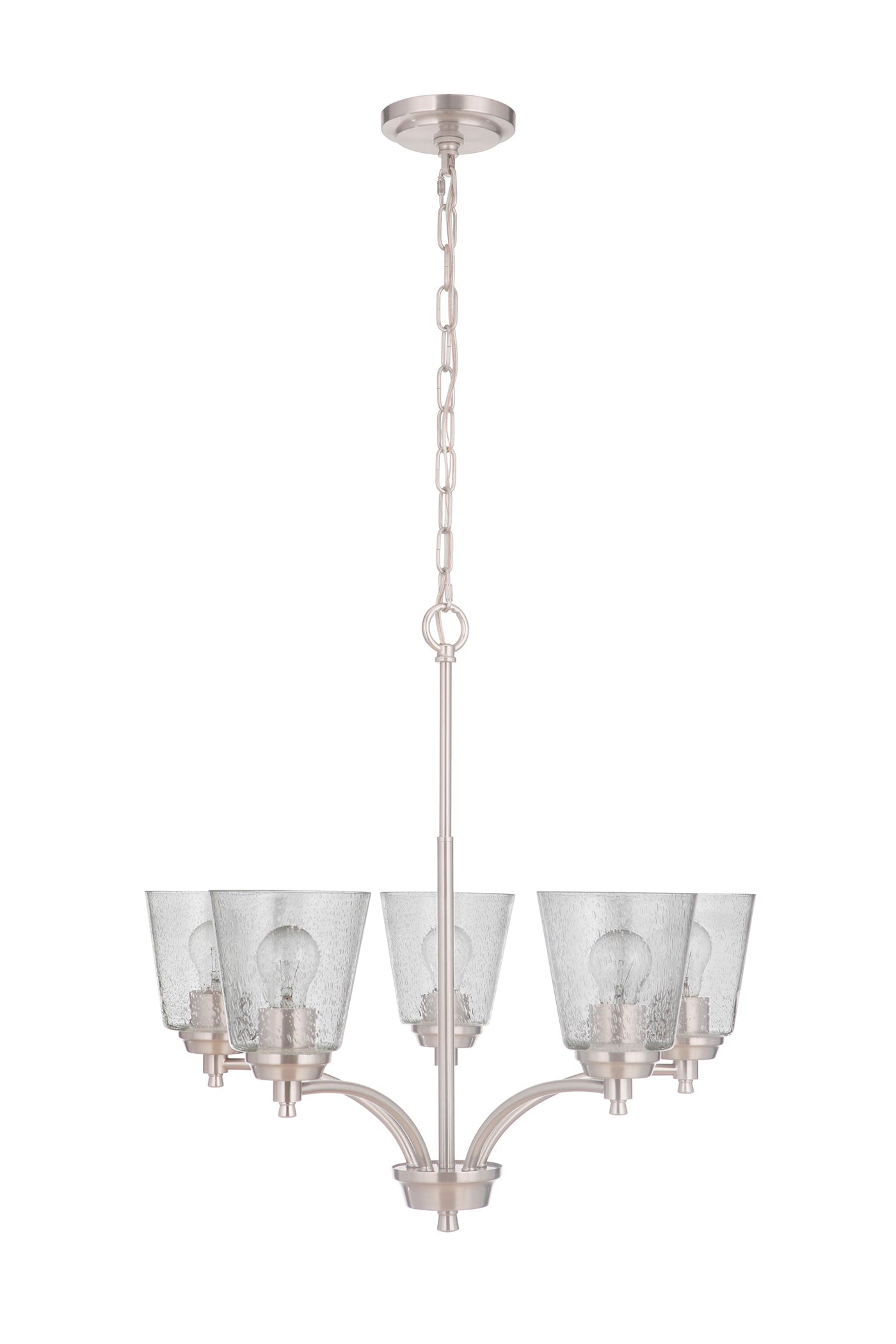 ##Antique Hardware## Tyler 5 Light Chandelier in Brushed Polished Nickel