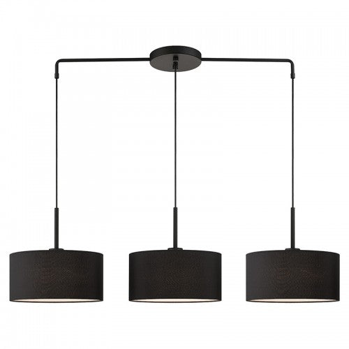 ##Antique Hardware## 3 Light Black Large Linear Chandelier