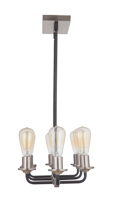 ##Antique Hardware## Randolph 8 Light Island in Flat Black/Brushed Polished Nickel