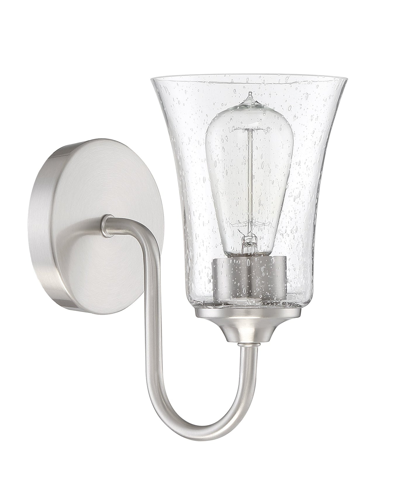 ##Antique Hardware## Gwyneth 1 Light Wall Sconce in Brushed Polished Nickel