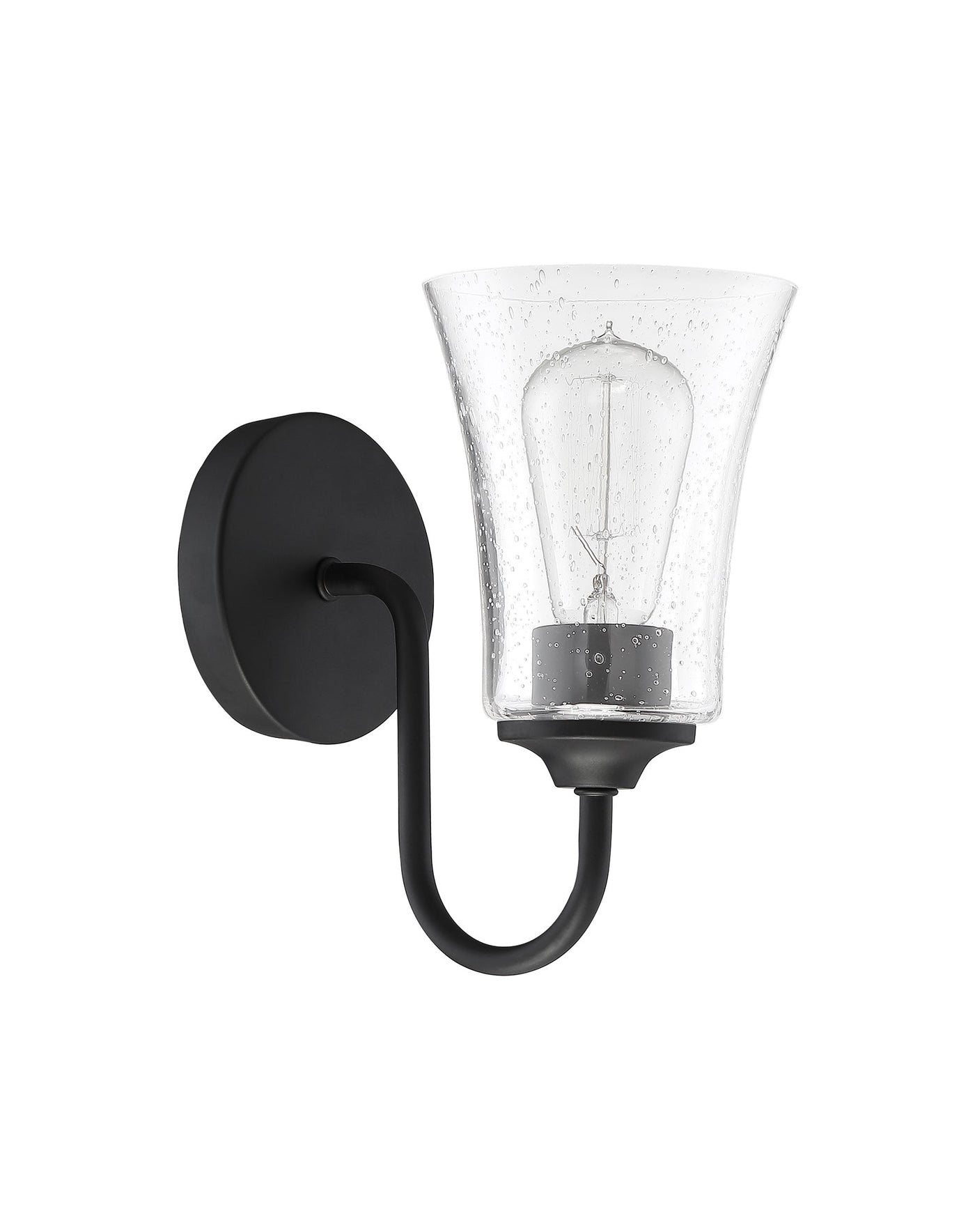 ##Antique Hardware## Gwyneth 1 Light Wall Sconce in Flat Black