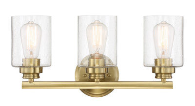 ##Antique Hardware## Bolden 3 Light Vanity in Satin Brass