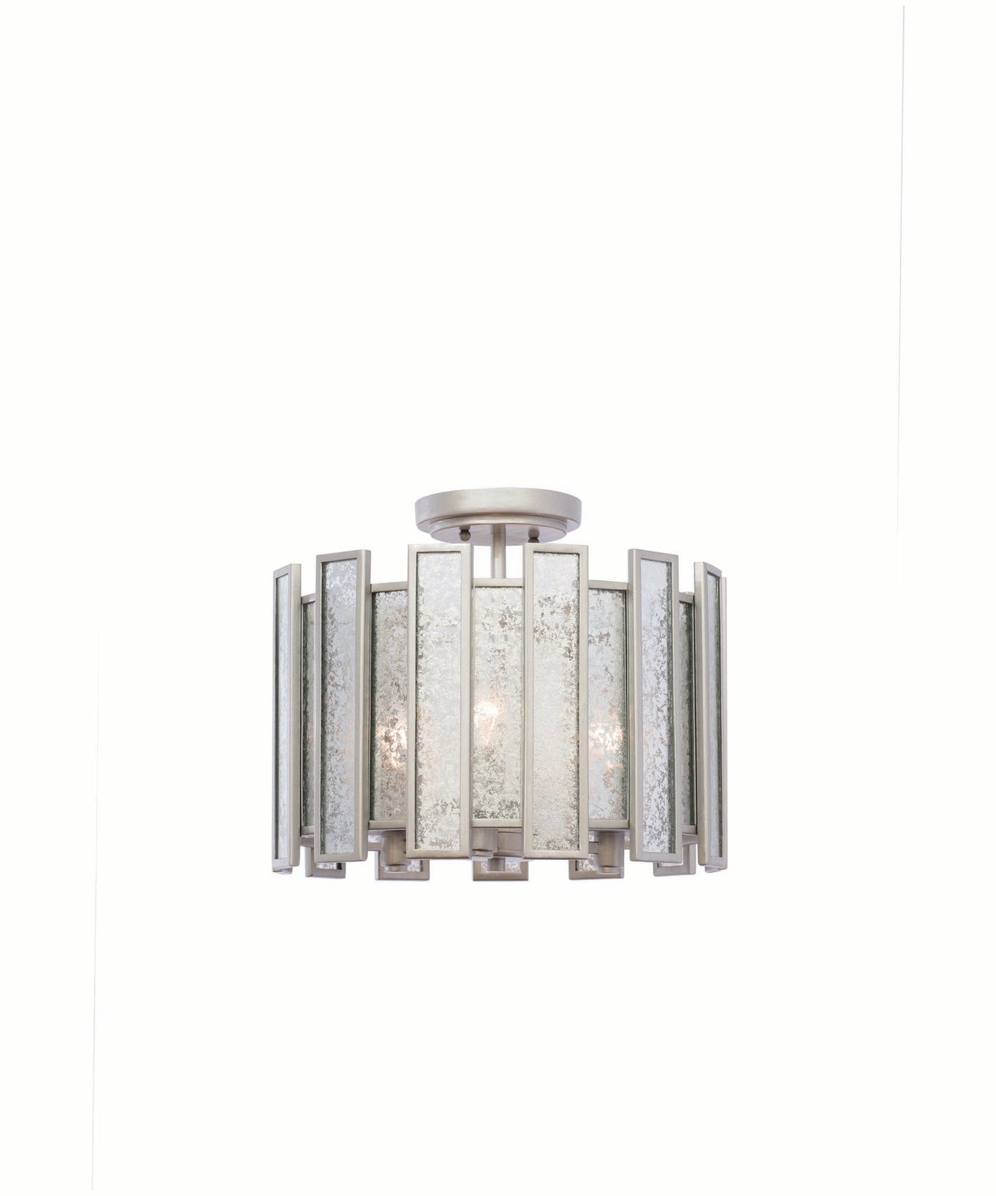 ##Antique Hardware## Palisade 3 Light Semi Flush Mount