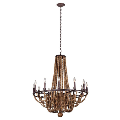 ##Antique Hardware## Beechwood 12 Light Chandelier