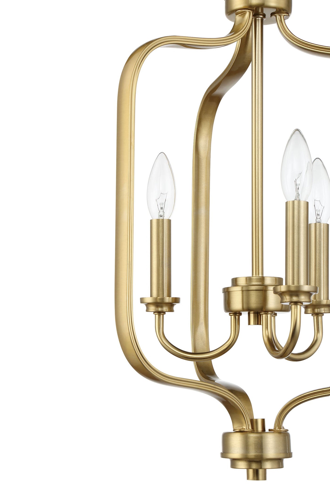 ##Antique Hardware## Bolden 3 Light Foyer in Satin Brass