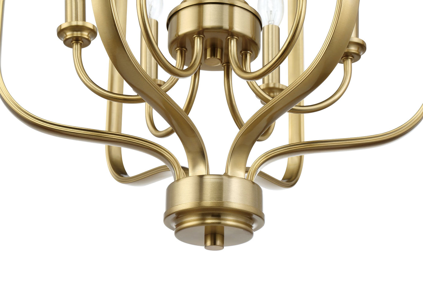 ##Antique Hardware## Bolden 6 Light Foyer in Satin Brass