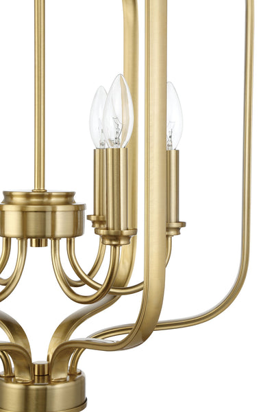 ##Antique Hardware## Bolden 6 Light Foyer in Satin Brass