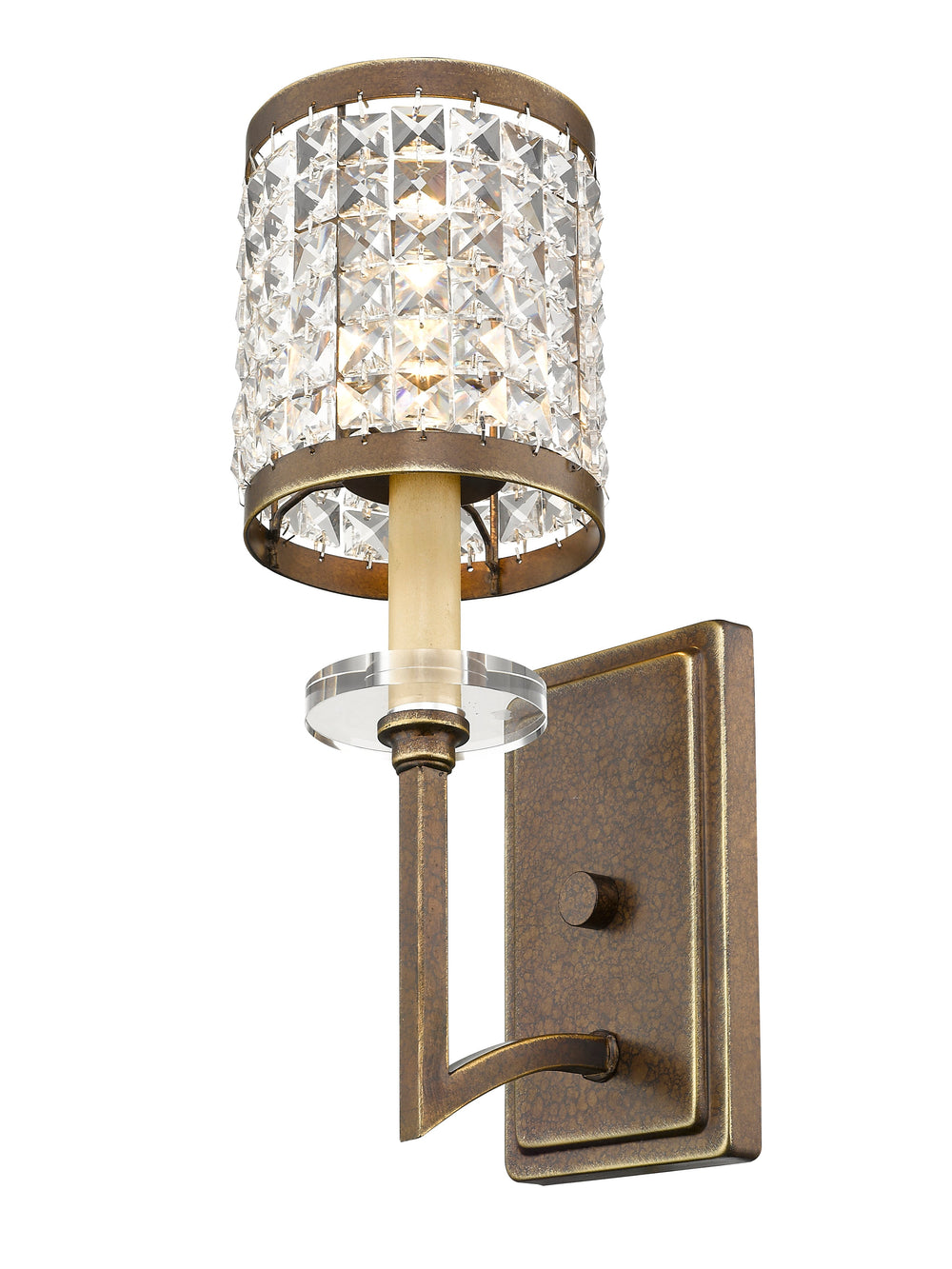 ##Antique Hardware## 1 Light Palaciall Bronze Wall Sconce