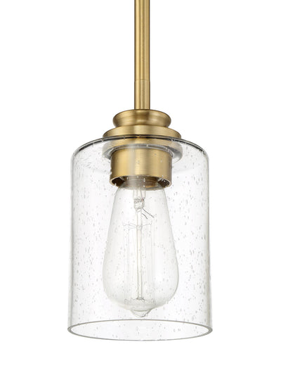 ##Antique Hardware## Bolden 1 Light Mini Pendant in Satin Brass