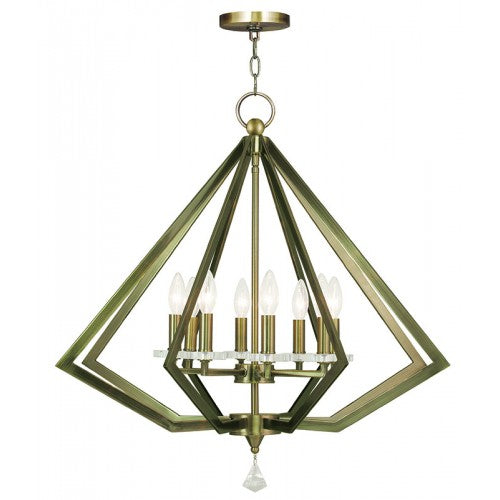 ##Antique Hardware## 8 Light Antique Brass Chandelier