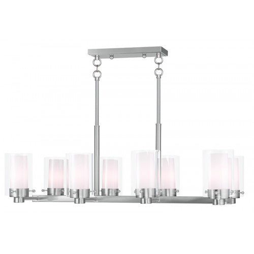 ##Antique Hardware## 8 Light Brushed Nickel Chandelier