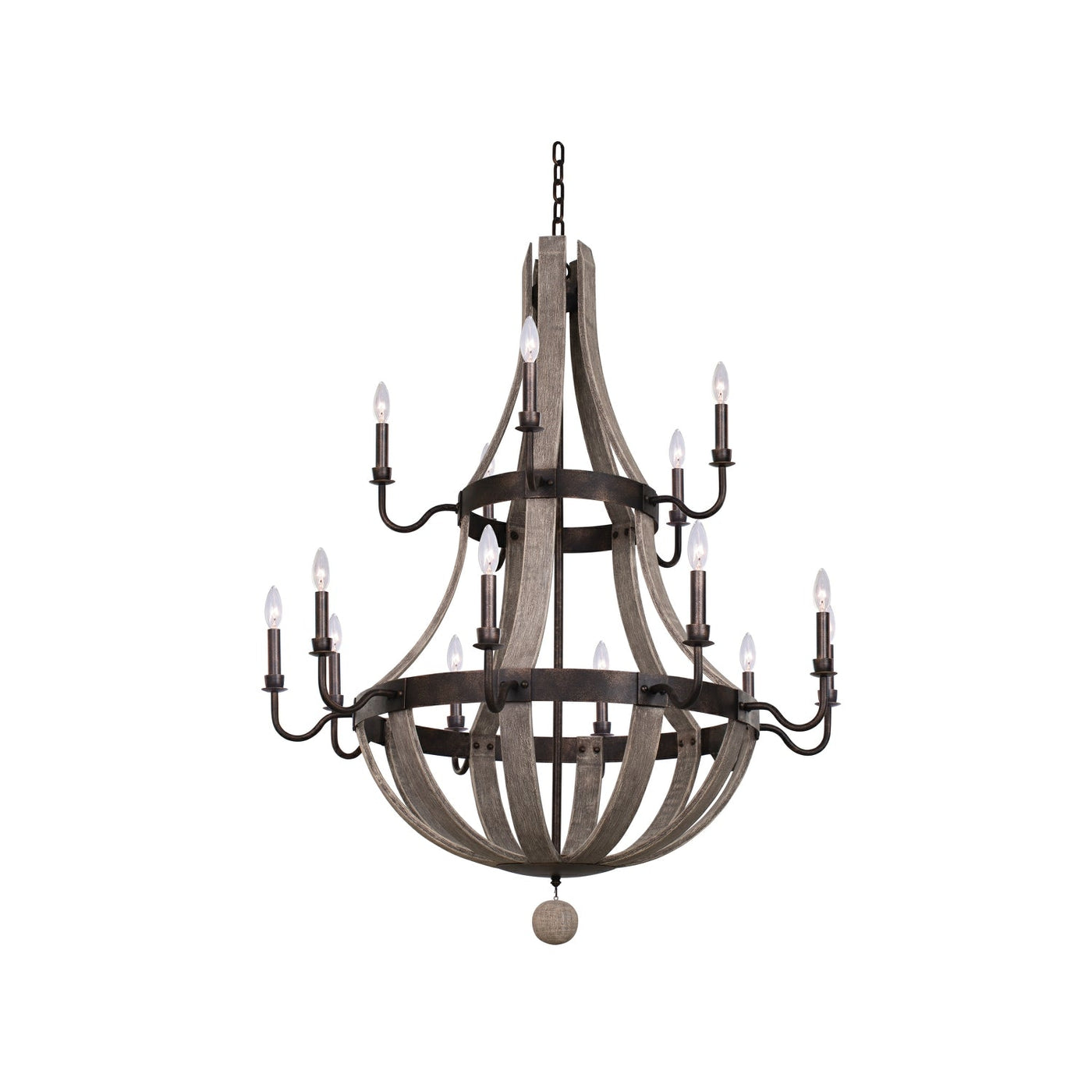 ##Antique Hardware## Harper (10+5) Light 2 Tier Chandelier