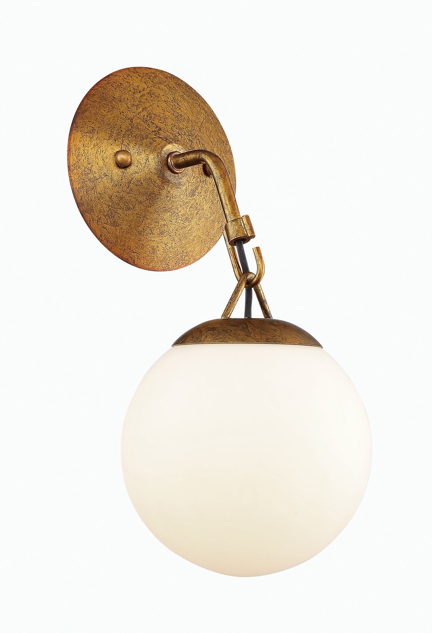 ##Antique Hardware## Orion 1 Light Wall Sconce in Patina Aged Brass