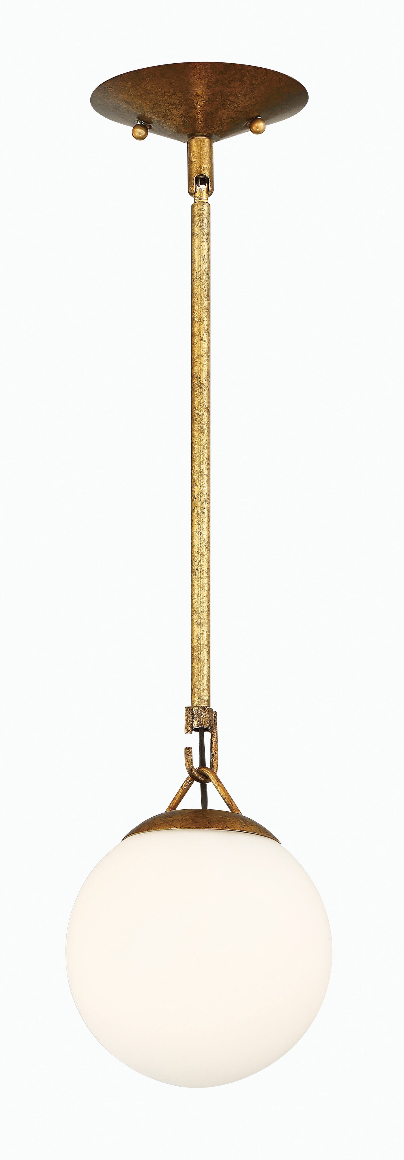 ##Antique Hardware## Orion 1 Light Mini Pendant in Patina Aged Brass