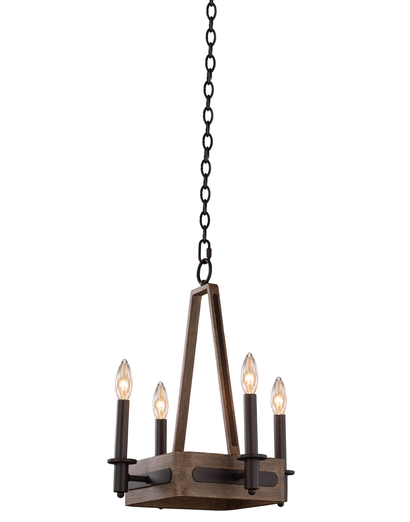 ##Antique Hardware## Duluth 4 Light Square Chandelier