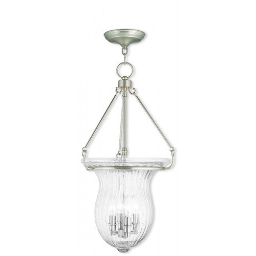 Antique Hardware 4 Light Brushed Nickel Pendant Pendant