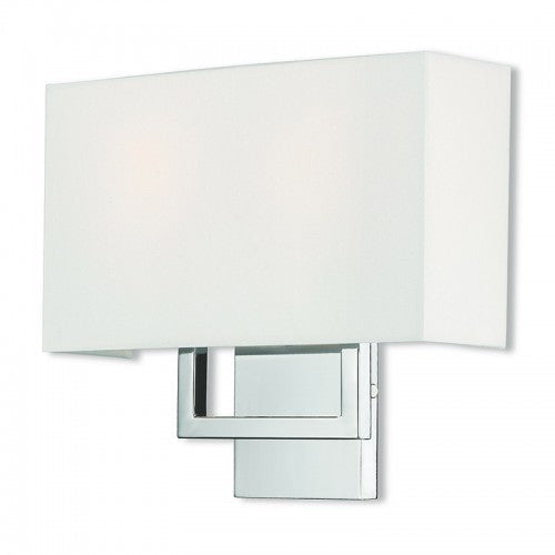 ##Antique Hardware## 2 Light Polished Chrome ADA Wall Sconce
