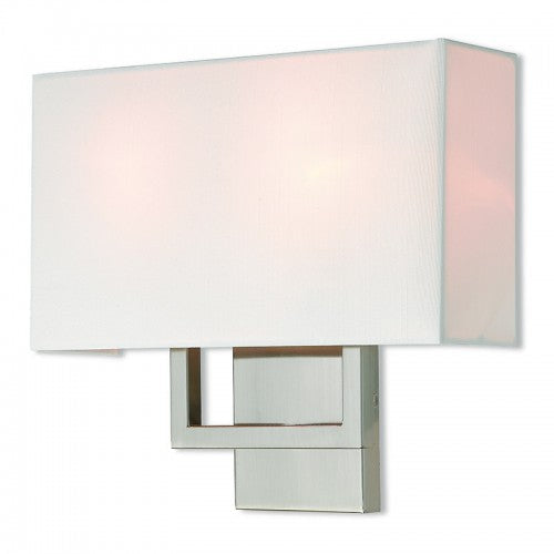 ##Antique Hardware## 2 Light Brushed Nickel ADA Wall Sconce