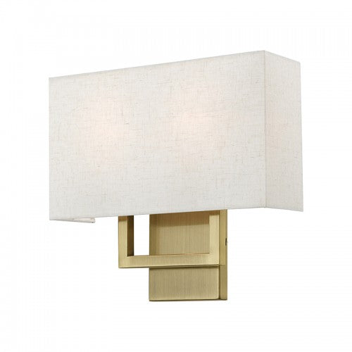 ##Antique Hardware## 2 Light Antique Brass ADA Sconce