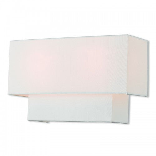 ##Antique Hardware## 2 Light Brushed Nickel ADA Wall Sconce
