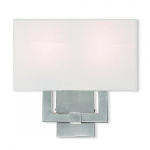 ##Antique Hardware## 2 Light Brushed Nickel Wall Sconce